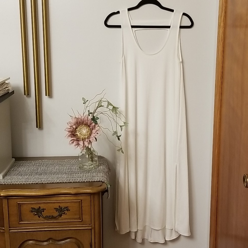 GAP knit u neck slide slit maxi SP